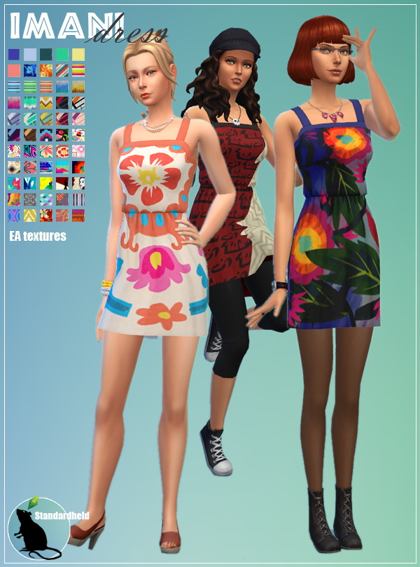Sims 4 Recolors of Solosims Imani Dress by Standardheld at SimsWorkshop