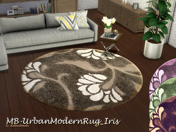 Sims 4 MB Urban Modern Rug Iris by matomibotaki at TSR