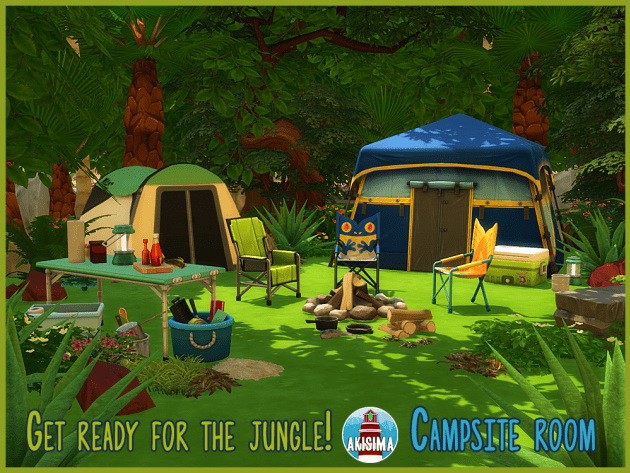 Sims 4 Campsite room by Waterwoman at Akisima