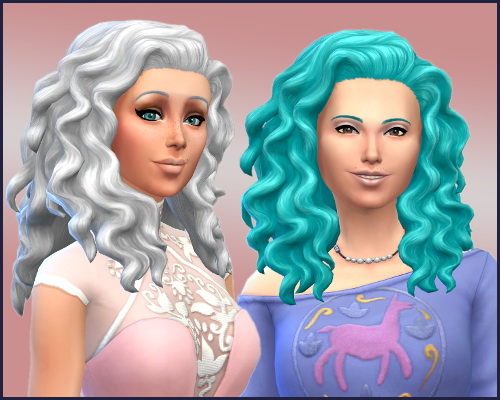 Sims 4 Lomy RC Hair Mid Curly at CappusSims4You