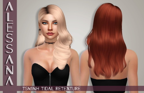 Sims 4 TsminhSims Tidal Hair Retexture at Alessana Sims