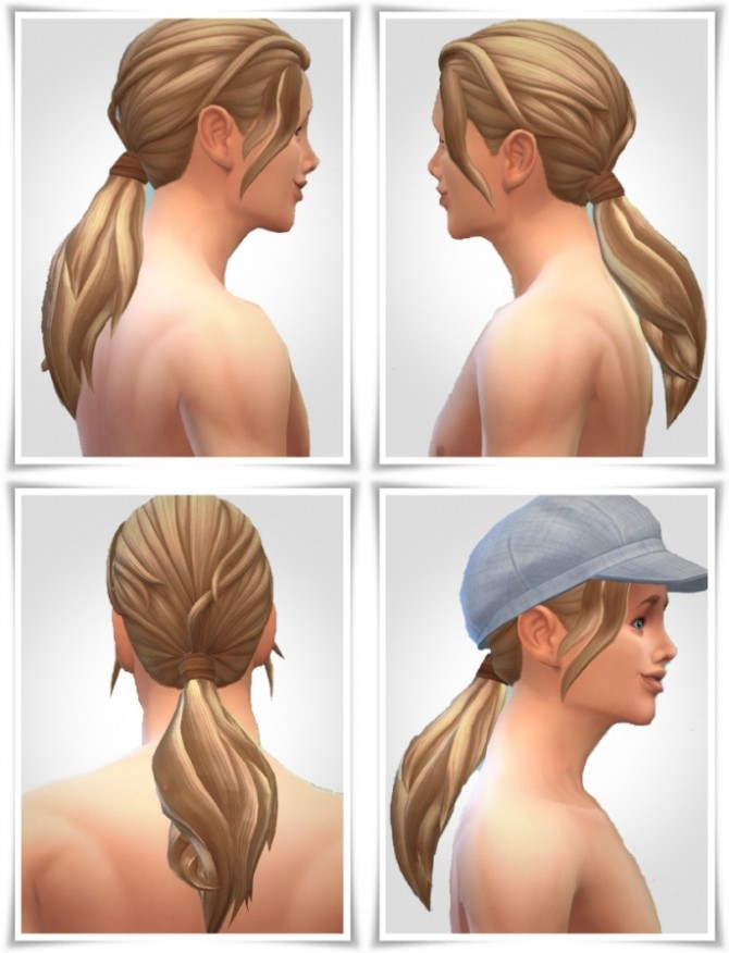 Sims 4 SideBangs with Loop Bun and Ponytail at Birksches Sims Blog