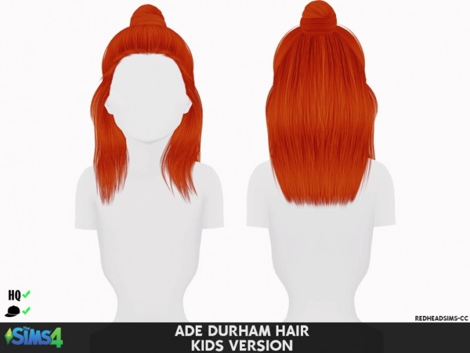 Sims 4 ADE DURHAM HAIR KIDS AND TODDLERS VERSION at REDHEADSIMS