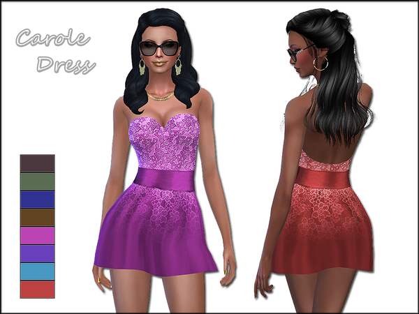 Sims 4 Caroles dress by Simalicious at TSR