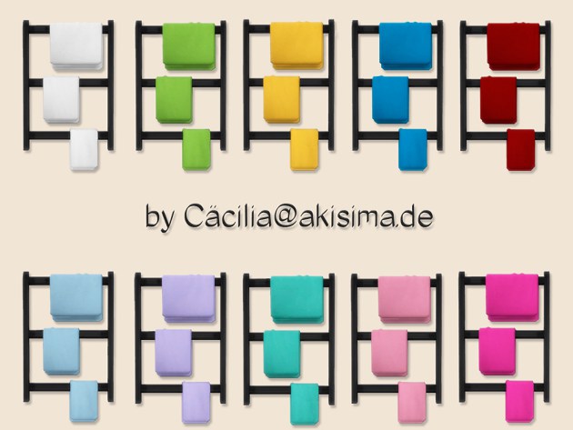 Sims 4 Towel rack by Cacilia at Akisima