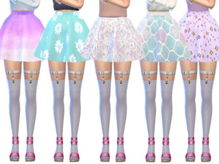 Pastel Gothic Skirts Pack Seven by Wicked_Kittie at TSR » Sims 4 Updates