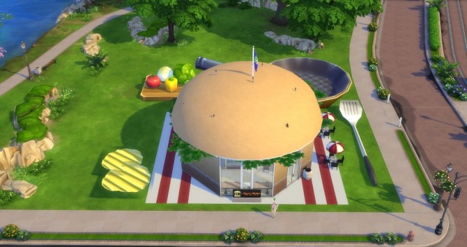 Sims 4 Burger restaurant by Astonneil at Mod The Sims