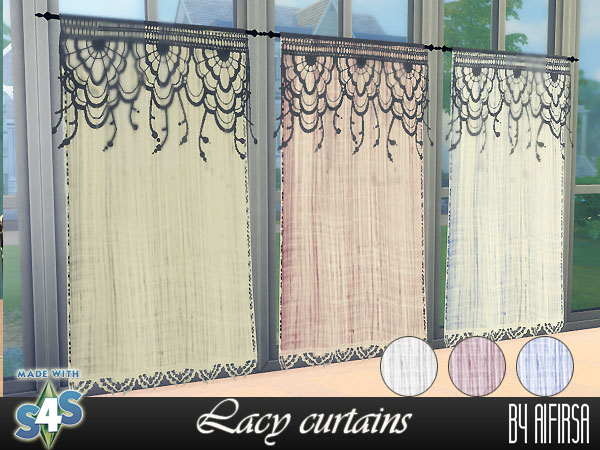 Sims 4 Lacy curtains at Aifirsa