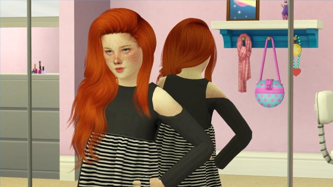Sims 4 ADE KATERINA V1 HAIR KIDS VERSION at REDHEADSIMS