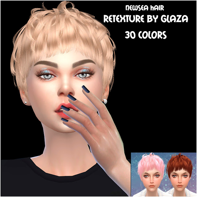 Sims 4 NewSea hair retexture at All by Glaza
