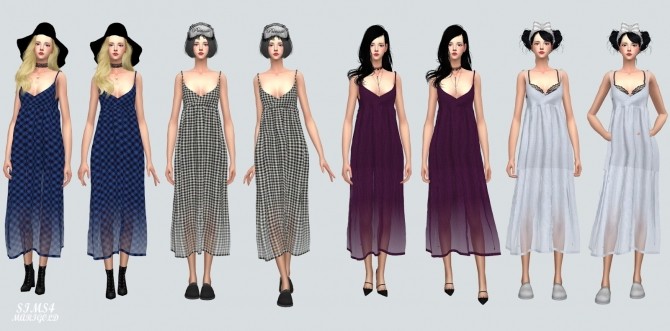 Sims 4 Long Bustier D dress at Marigold