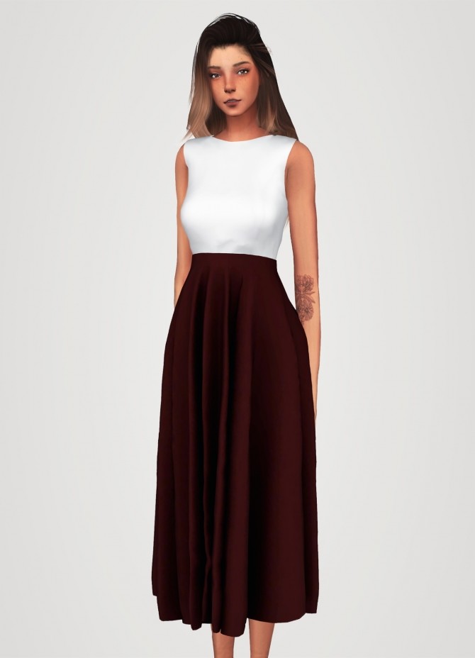 Sims 4 Valentine’s day dress at Elliesimple