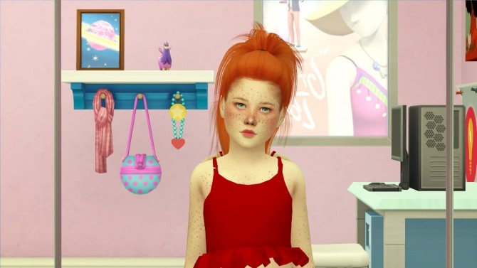 Sims 4 LEAH LILLITH TORI HAIR WITHOUT HEADBAND T + K at REDHEADSIMS