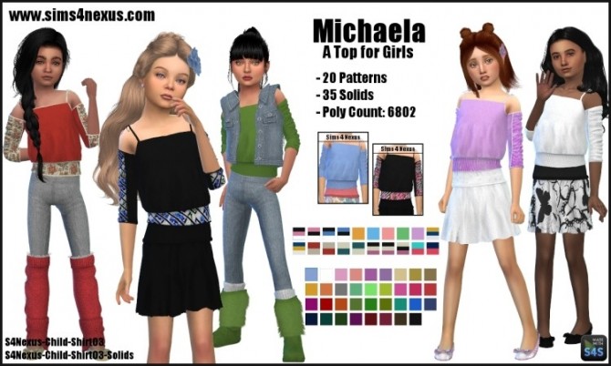 Sims 4 Michaela top by SamanthaGump at Sims 4 Nexus