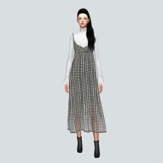 Sims 4 Long Bustier D With Turtleneck at Marigold