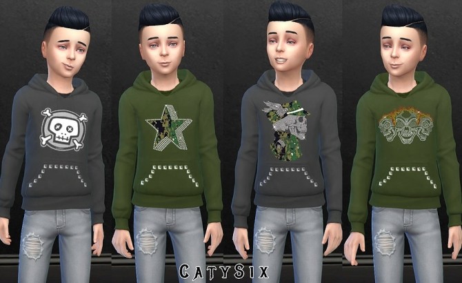 Sims 4 7 Sweatshirts For Kids/Boys V2 at CatySix