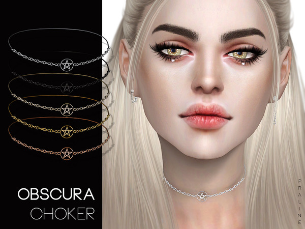 Sims 4 Obscura Choker by Pralinesims at TSR