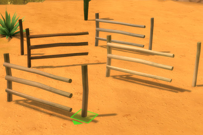 Sims 4 Deco fence Post Ranch 1 by mammut at Blacky’s Sims Zoo