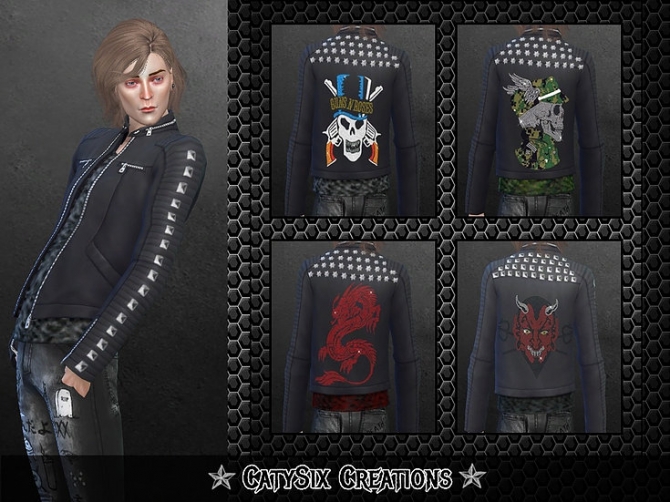 Rocker Jacket Male Version 2 at CatySix » Sims 4 Updates