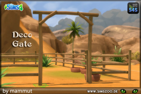 Ranch Deco gate by mammut at Blacky’s Sims Zoo