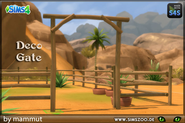 Sims 4 Ranch Deco gate by mammut at Blacky’s Sims Zoo