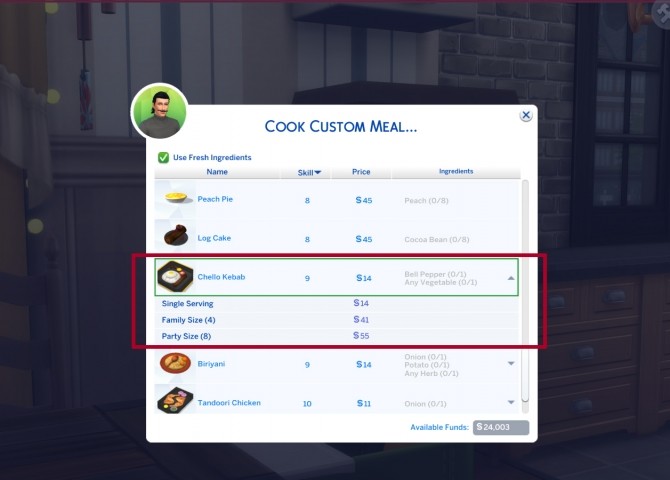 Sims 4 Custom Food Chello Kebab by icemunmun at Mod The Sims