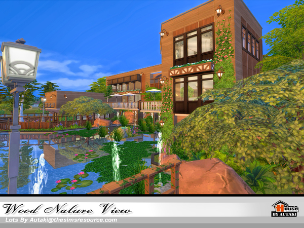 Sims 4 Wood Nature View NoCC by autaki at TSR