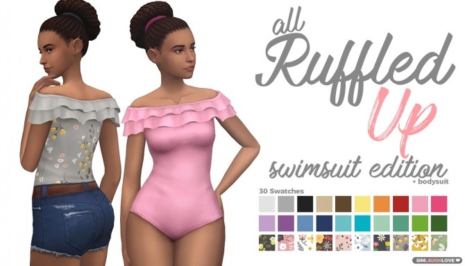 Sims 4 All Ruffled Up Swimsuit Edition at SimLaughLove