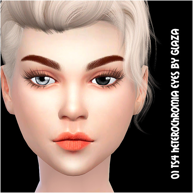Sims 4 01 heterochromia eyes at All by Glaza