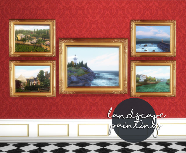 Sims 4 Landscape Paintings at Historical Sims Life