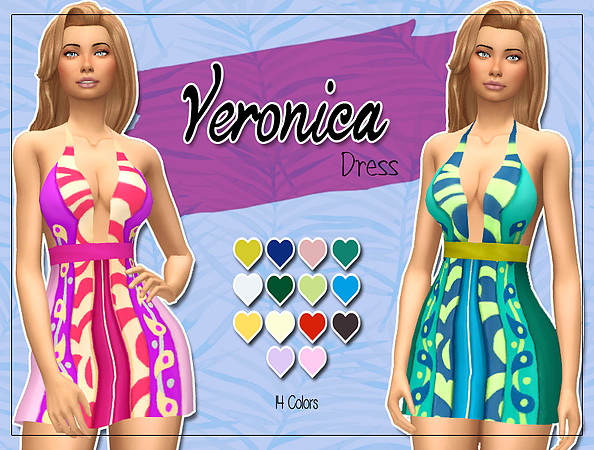 Sims 4 Veronica Dress at Kass