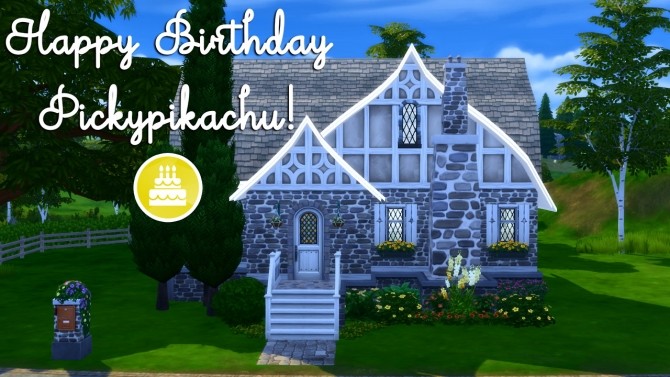 Sims 4 Storybook Cottage + Planter + Pet Flower Bed + Cactus Scratching Post at Pickypikachu