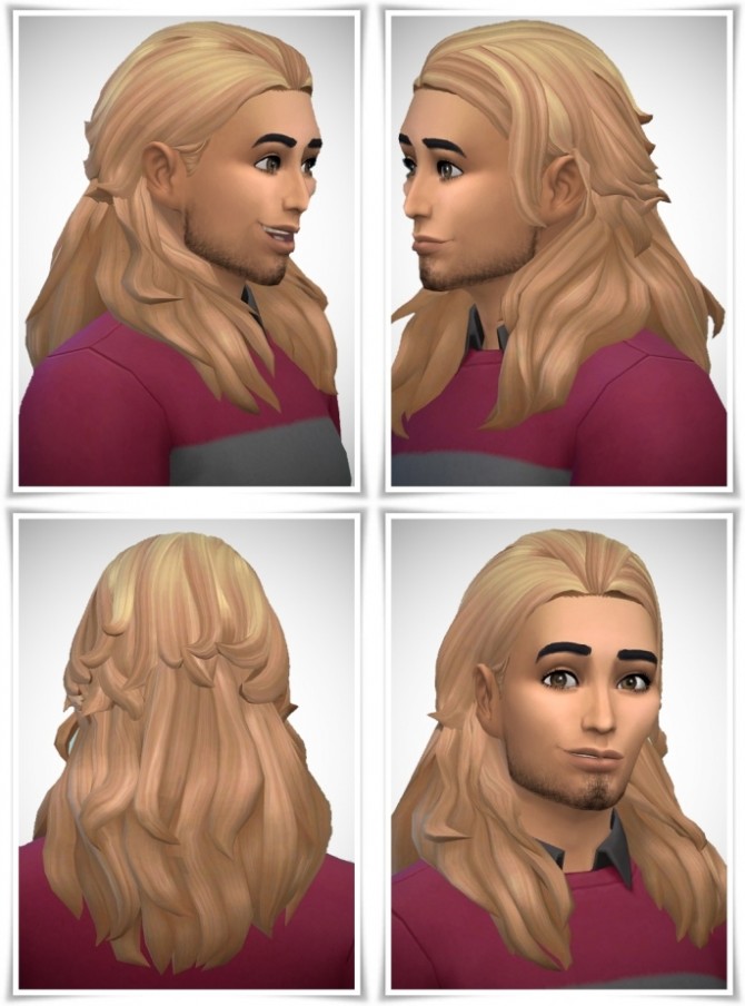Sims 4 Slick Back Long Hair male at Birksches Sims Blog