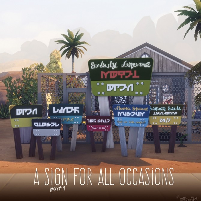 Sims 4 A SIGN FOR ALL OCCASIONS PART 1 at Picture Amoebae