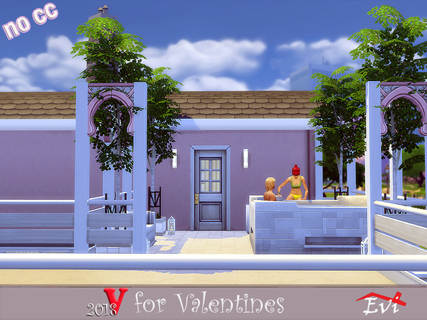 Sims 4 V for Valentines 2018 house by Evi at TSR