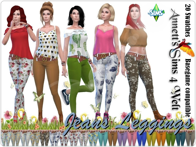 Sims 4 Jeggings Recolors at Annett’s Sims 4 Welt