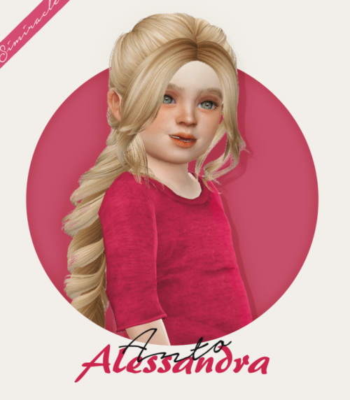 Sims 4 Anto Alessandra Hair C + T at Simiracle