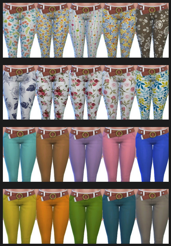 Sims 4 Jeggings Recolors at Annett’s Sims 4 Welt