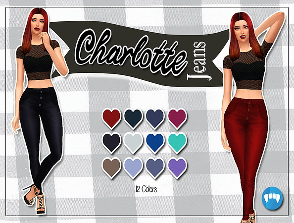 Sims 4 Charlotte Jeans at Kass