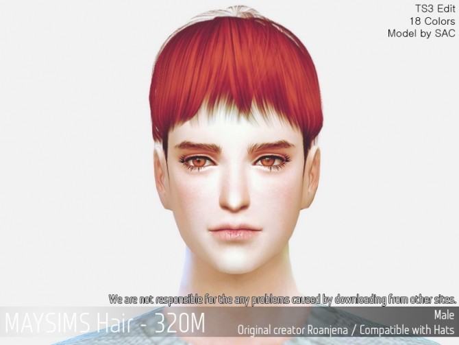 Sims 4 Hair 320M (Raonjena) at May Sims