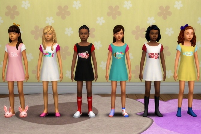 Sims 4 Get Together Girls Nightshirt at Strenee Sims
