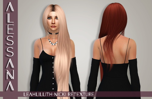 Sims 4 LeahLillith Nicki Hair Retexture at Alessana Sims