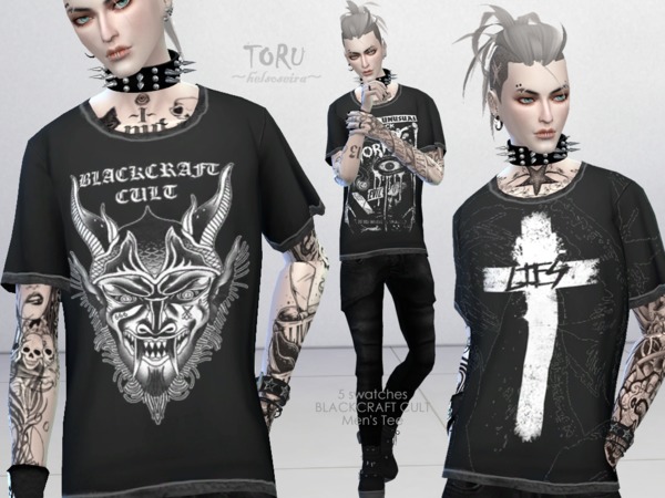 Sims 4 TORU Loose T Shirt MALE by Helsoseira at TSR