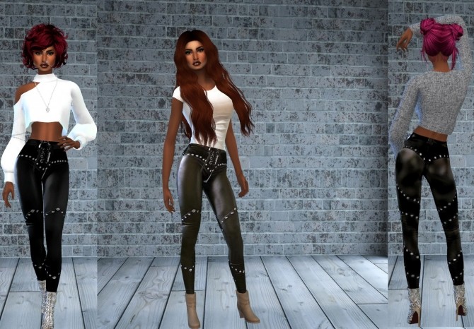 Sims 4 Birthday Gift Leather Pants + skirt at Teenageeaglerunner