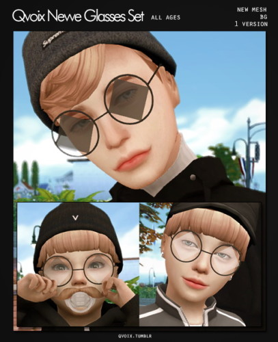 All Age Nevve Glasses Set At Qvoix Escaping Reality Sims 4 Updates