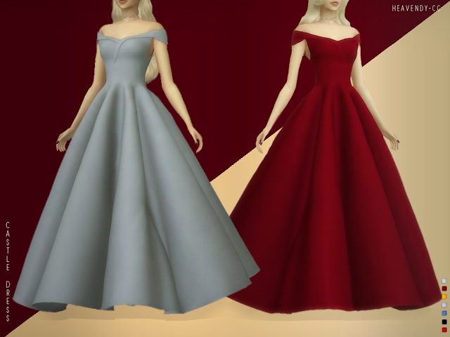Sims 4 Castle Dress at Heavendy cc