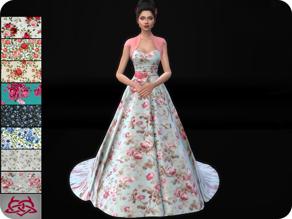 Sims 4 Wedding Dress 11 RECOLOR 1 by Colores Urbanos at TSR