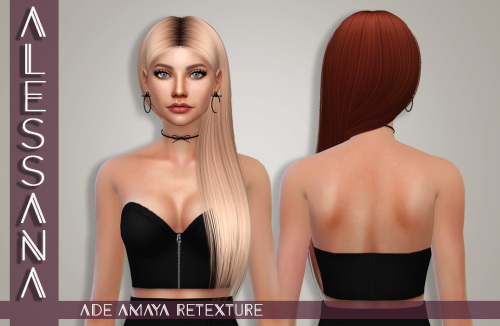 Sims 4 Ade Amaya Hair Retexture at Alessana Sims