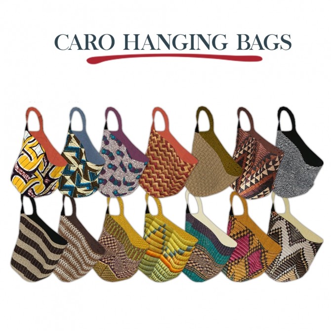 Sims 4 Caro Hanging Bags at Leo Sims