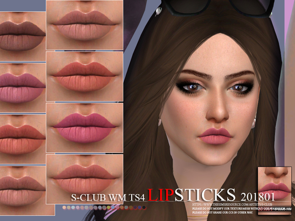 Sims 4 Lipstick 201801 by S Club WM at TSR